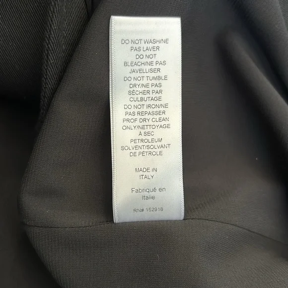 CAROLINA HERRERA Belted Twill Black Midi Dress Size 10 - Picture 6 of 8